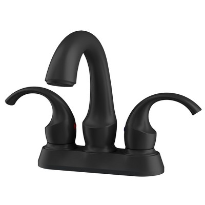LOVMOR 2-Handle Bathroom Sink Faucet 3 Hole, Black