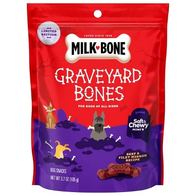 Milk-Bone Graveyard Soft Bones and Chewy Dog Treats with Beef Flavor - 3.7oz