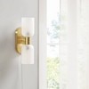 Hampton Hill 4.25"x5.75" Dove Double Tube 2-Light Wall Sconce: UL Listed, Iron Body, Frosted Glass - 3 of 4