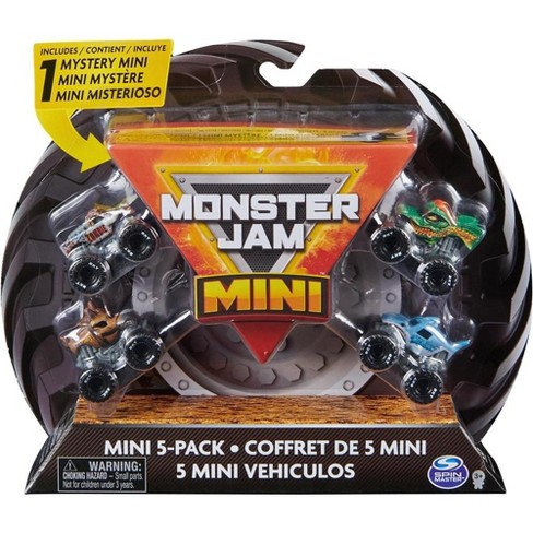 Monster Jam Official Mini 5 Pack with Mystery Collectible Monster Truck 1 87 Scale Kids Toys for Boys and Girls Ages 3 and up