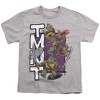 Teenage Mutant Ninja Turtles: Mutant Mayhem Stacked Kids T Shirt For Youth, Athletic Heather - 2 of 4