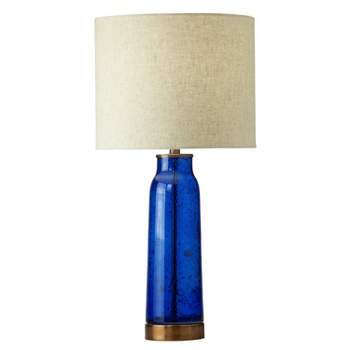 River of Goods 22" 1-Light Rome Glass and Metal Table Lamp Blue
