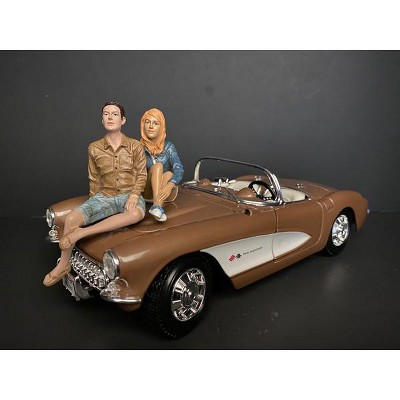 Seated Couple Release III, 2 piece Figurine Set for 1/18 Scale Models by American Diorama