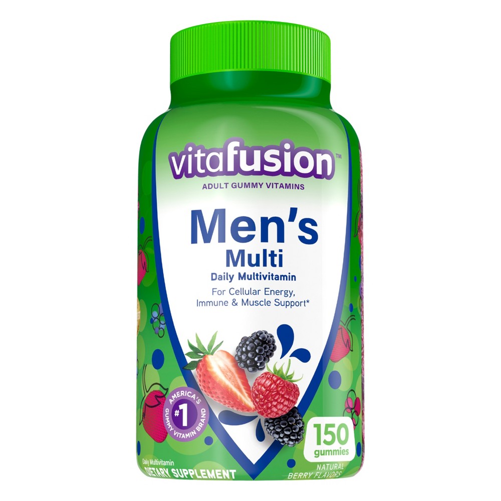 Photos - Vitamins & Minerals Vitafusion Men's Multivitamin Dietary Supplement Gummies - Berry - 150ct