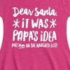 Girls' - Instant Message - Dear Santa It Was Papas Idea Christmas Fit & Flair Cap Sleeve Graphic Dress - 2 of 4