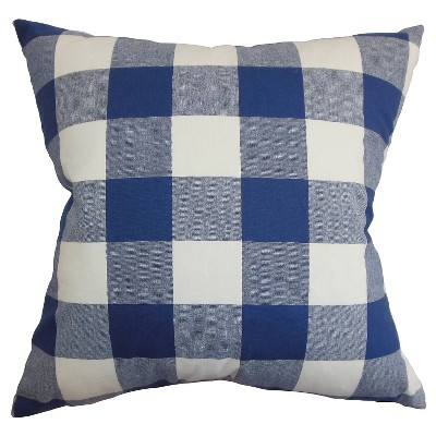 Broyhill Linden Navy & Cream Buffalo Plaid Square Throw Pillow