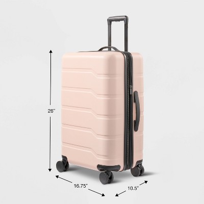 Hardside Medium Checked Suitcase Pink - Open Story™