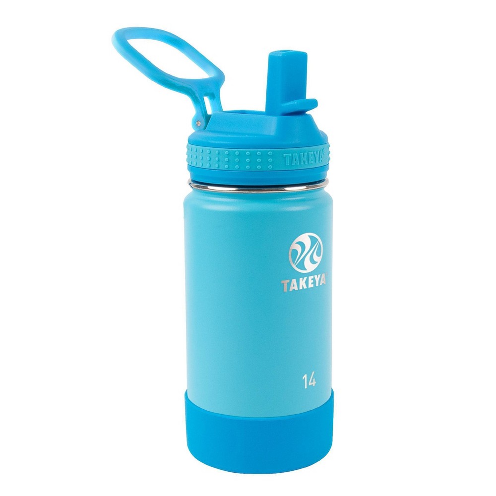 Takeya - Actives Kids 14oz Straw Bottle - Atlantic/Sail Blue