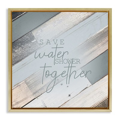 Stupell Industries Planked Shower Together Phrase, 25" x 25"