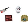 Friday The 13th Jason Voorhees Camp Crystal Lake Enamel Filled 4 Piece Pin Set - 4 of 4