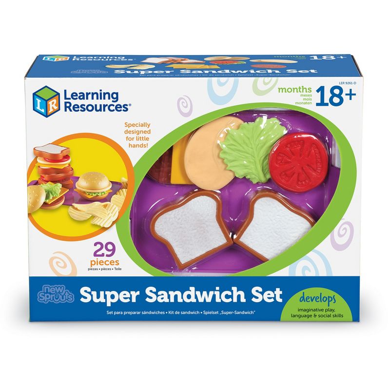 Learning Resources New Sprouts Super Sandwich Set, 29 Piece Set, Ages 18 mos+, 3 of 6