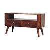 35.40" Solid Wood TV Stand Contemporary Media Unit with Two Drawers, Large Open Slot and Nordic Style Legs for Living Room and Bedroom - 4 of 4