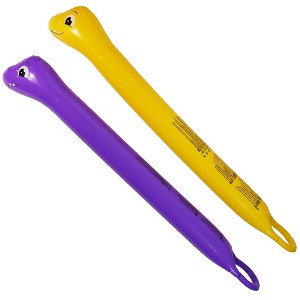 Pool Central 2pc Inflatable Dinosaur Twisty Tube Swimming Pool Toys 63" - Purple/Yellow - 1 of 3