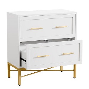 Resenkos File Cabinet, Filing Cabinet for Home Office, 2-Drawer File Cabinet, Lateral Storage Cabinet Printer Stand,White - 1 of 2