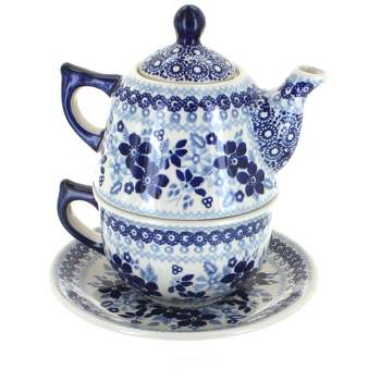 Blue Rose Polish Pottery C027 Manufaktura Tea for One