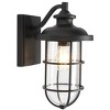 Adelle 8.5" Outdoor Sconce (Set of 2) - PLT7012 - Black - Safavieh - 4 of 4