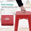 BestMassage Set of 4 Stackable Metal Bar Stools 24/30 Inch Counter Barstool Height Backless - 4 of 4