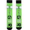 Invader Zim Socks Men's Zim and Gir Designs 2-Pack Adult Mid-Calf Crew Socks Multicolored - 4 of 4