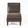 GDFStudio Hobart Contemporary Bonded Leather Chaise Lounge with Curved Ergonomic Design and Birch Wood Legs - 4 of 4