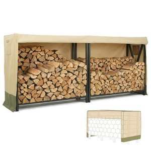 Aoodor Heavy Duty Firewood Rack Cover, 600D Waterproof Oxford Outdoor ...