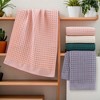 REGALWOVEN Bathroom Hotel Spa 100% Cotton Soft Absorbent Waffle Hand Towel 14 x 30 Inch 2 Pcs - 4 of 4