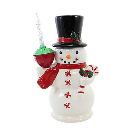 Ganz Snowman with Candy Cane Salt & Pepper Shaker Set