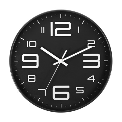 Unique Bargains Decorative Silent Non-Ticking Sweep Movement 3D Numbers Wall Clock 12 Inch