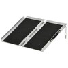 HOMCOM Textured Aluminum Folding Wheelchair Ramp, 2' Portable Threshold Ramp, for Doorways, Home, Steps, Stairs - 4 of 4