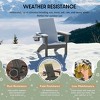 WestinTrends Ashore Kids Outdoor HDPE Plastic Modern Adirondack Patio Chairs with Cup Holders (Set of 2) - 3 of 4