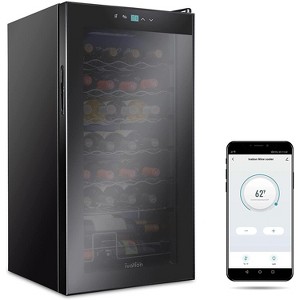 Ivation 18 Bottle Freestanding Wine Refrigerator, Wine Fridge with Wi-Fi Smart App Control - 1 of 4