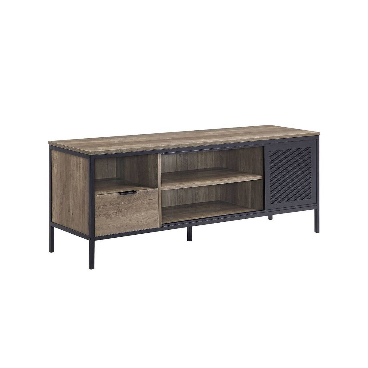 Acme Furniture Nantan TV Stand for TVs up to Rustic Oak/Black Finish