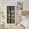 KWPZQEB 71.2'' Tall Pantry Cabinet with Tempered Glass Door, Freestanding Farmhouse Display Cabinets with Adjustable Shelevs for Kitchen, Dining Room - 2 of 4