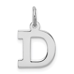 Black Bow Jewelry Sterling Silver, Amanda Collection Small Block Style Initial D Pendant - 1 of 4
