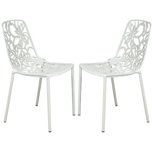 Leisuremod Devon Modern Aluminum Outdoor Stackable Dining Chair Set Of ...