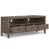 Rowan Low TV Stand for TVs up to 60" Smoky Brown - Wyndenhall: Solid Wood Media Console with Storage - 2 of 4