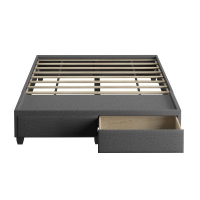 Monica Linen Upholstered Platform Bed with Storage Drawers - Eco Dream