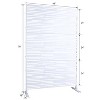 CAVINAS Patio Privacy Screen Freestanding Decorative Metal Fence Panels with Line Pattern for Garden Decor, 76" H×48" W - 4 of 4