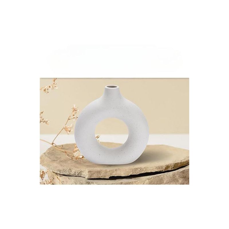 Hallops | Ceramic Vase for Modern Home Décor - White, 3 of 4