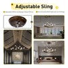 YIYIBYUS 12-Light Vintage Resin Wood Branch Pendant Brown Chandelier - 3 of 4