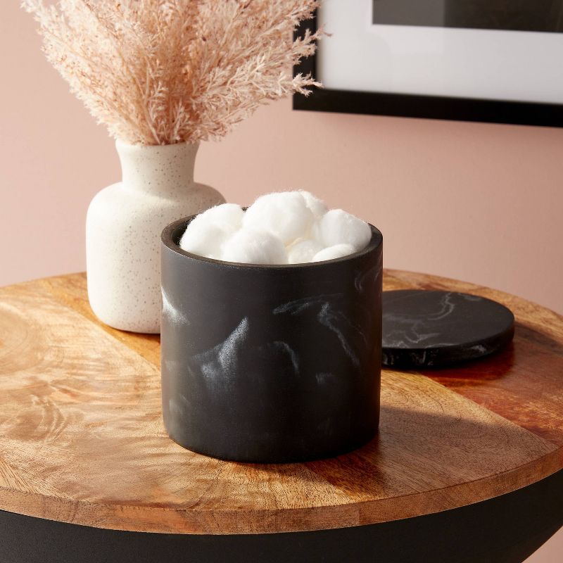 Marble Bath Canister Black - Threshold&#8482;, 3 of 9