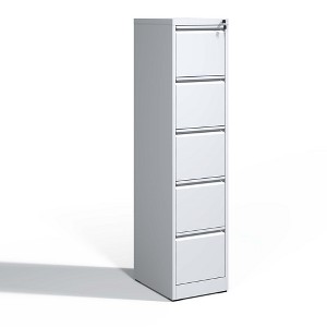 5 Drawer Vertical File Cabinet With Lock, Metal Locking Filing Cabinet For Home Office, File Storage Cabinet For A4/Letter/Legal Size File - 1 of 4
