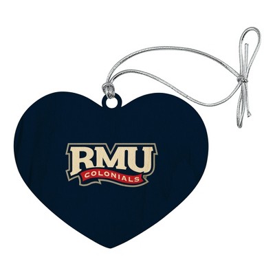 Robert Morris University Primary Logo Heart Love Wood Christmas Tree Holiday Ornament