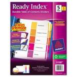 Avery Ready Index Customizable Table of Contents Asst Dividers 5-Tab Ltr 6 Sets 11187
