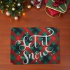 Unique Bargains Christmas Place Mats Linen Red Green White 13" x 17.7" 2 Pcs - 2 of 4