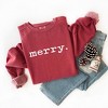 Simply Sage Market Women's  Garment Dyed Graphic Sweatshirt Merry Typewriter - 3 of 4