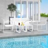 Tangkula Patio Loveseat 2-Person Bench w/ Curved Backrest Slatted Design for Backyard - 4 of 4