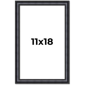 PosterPalooza | Linear Black Picture Frame - UV Acrylic, Foam Board Backing, Hanging Hardware - 1 of 4