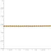 Black Bow Jewelry 14k Yellow Gold, 2mm Diamond Cut Rope Chain Anklet - 4 of 4