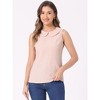 INSPIRE CHIC Women's Casual Peter Pan Collar Sleeveless Jacquard Floral Tank Top - 4 of 4
