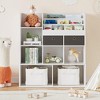 Kids Wooden Bookshelf with Drawers 4 Tier Children Bookcase - 3 of 4